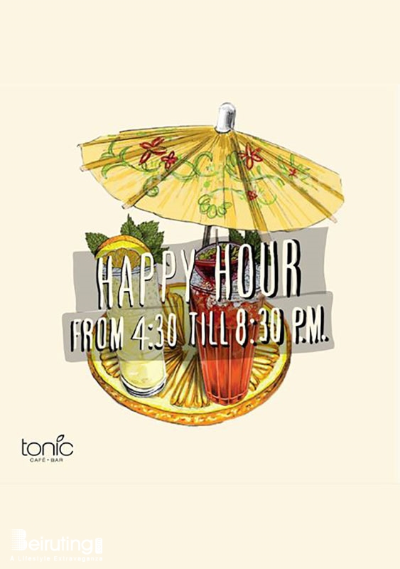 Tonic Cafe Bar Jounieh Social Event Happy Hour at Tonic Cafe Bar Lebanon