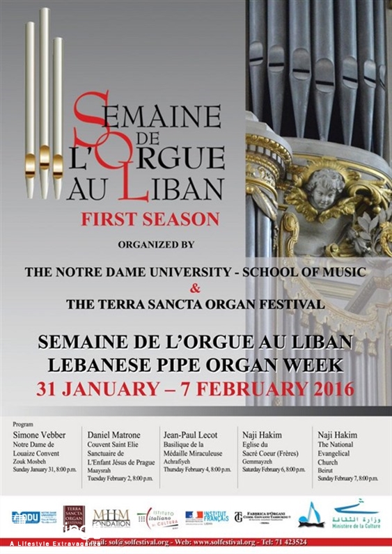 Notre Dame University Beirut Suburb Concert Semaine de l'Orgue au Liban (SOL), Lebanese Pipe Organ Week Lebanon