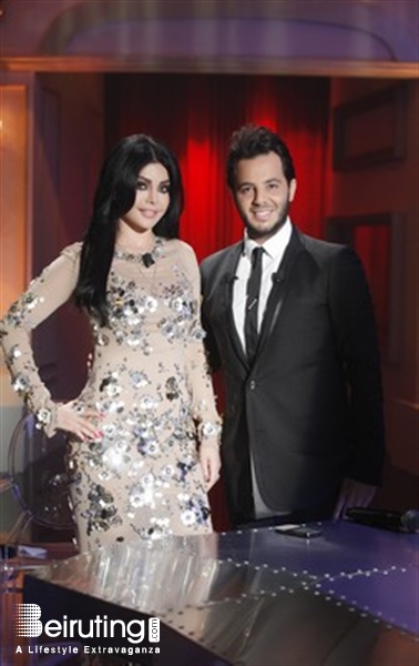 Tv Show Beirut Suburb Social Event Haifa Wehbe at Ana wel 3asal program Lebanon