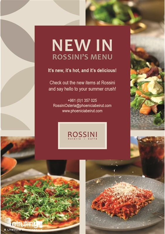 Rossini Osteria e Caffe - Phoenicia Hotel  Beirut-Downtown Social Event Rossini's New Menu Lebanon