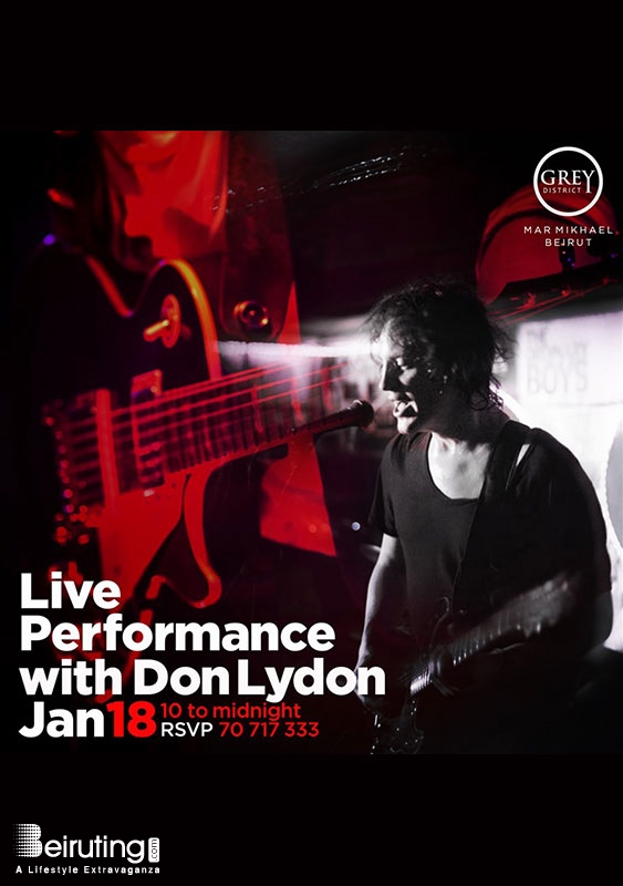 Grey District Beirut Beirut-Gemmayze Nightlife Live performance with Don Lydon Lebanon
