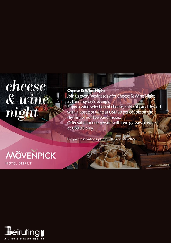 Movenpick Social Event Cheese & Wine Night at Hemingway's Lebanon