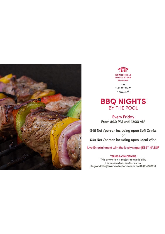 Grand Hills  Broumana Social Event BBQ Night at By The Pool Lebanon